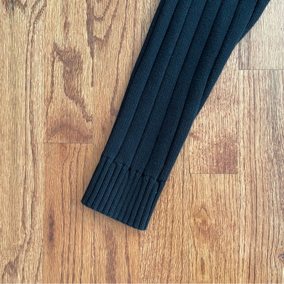 Cezani black cotton ribbed zip up sweater size L - Picture 5 of 12